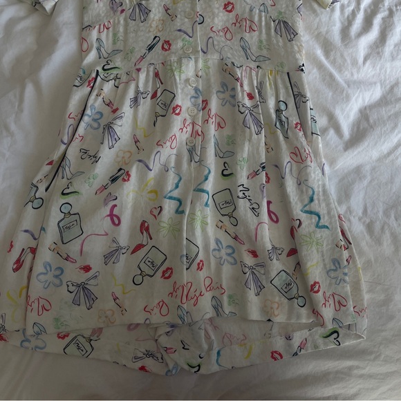 Maje Graphic-Print Lace-Trimmed Woven Playsuit - Picture 7 of 9